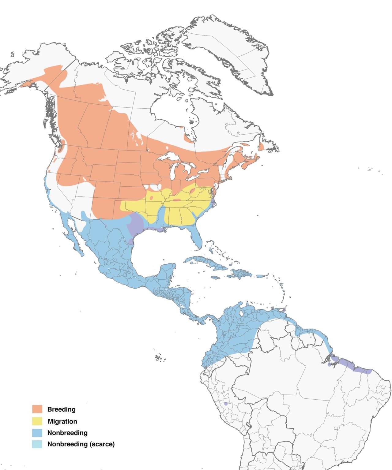 Blue-Winged Teals Range Map New