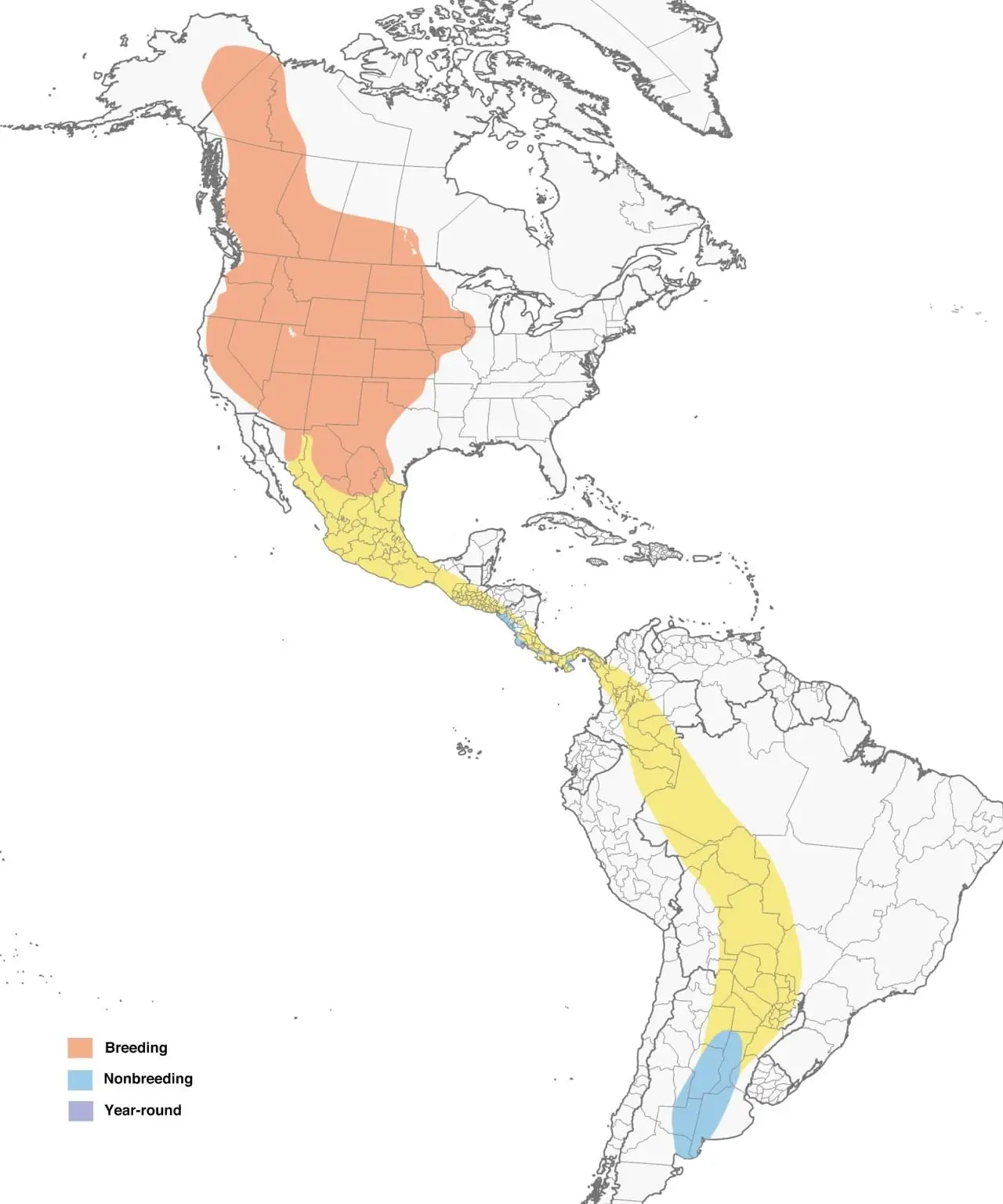 Swainson’s Hawk Range Map:
