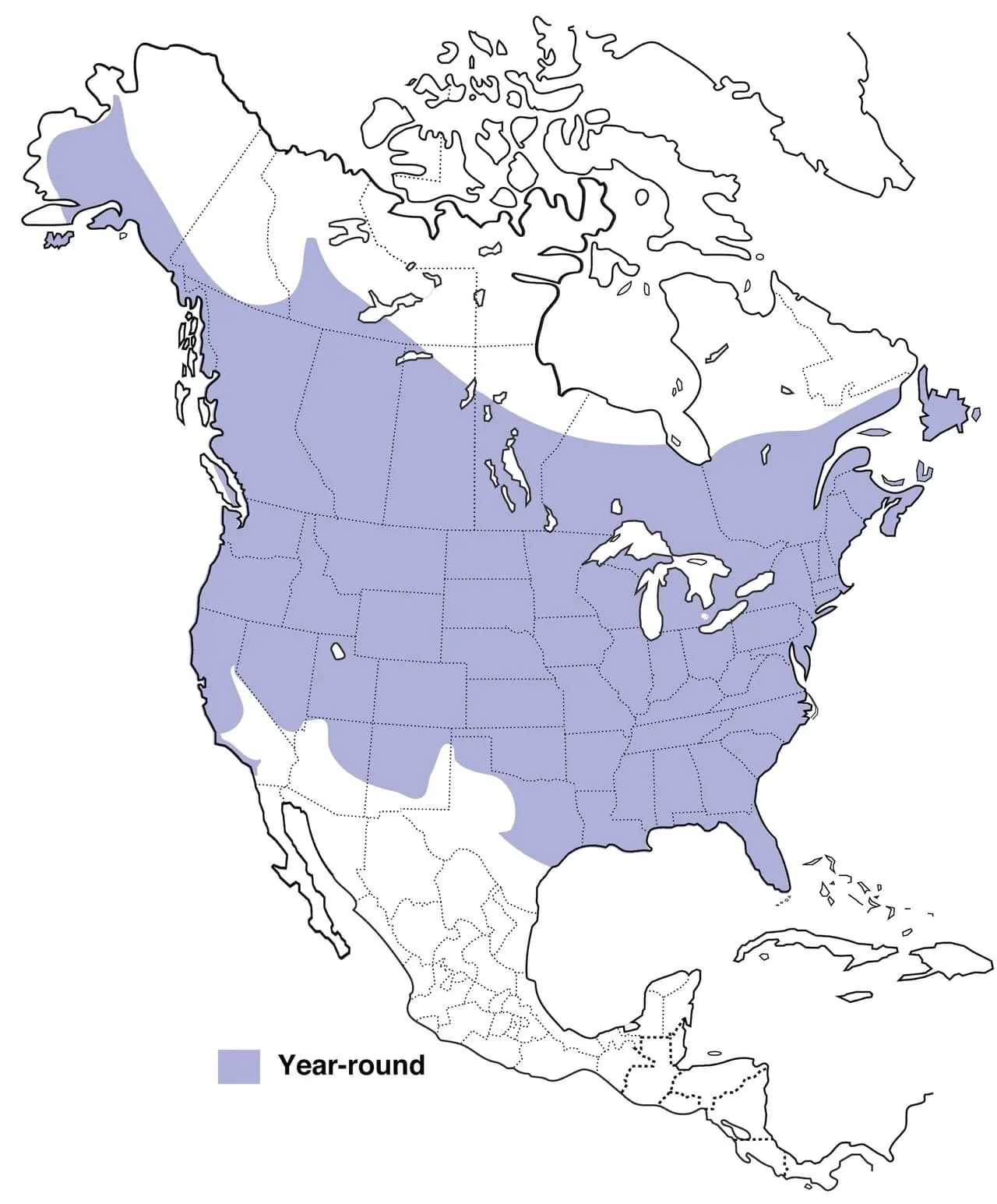 Downy Woodpecker Range Map: Downy Woodpecker Range Map: